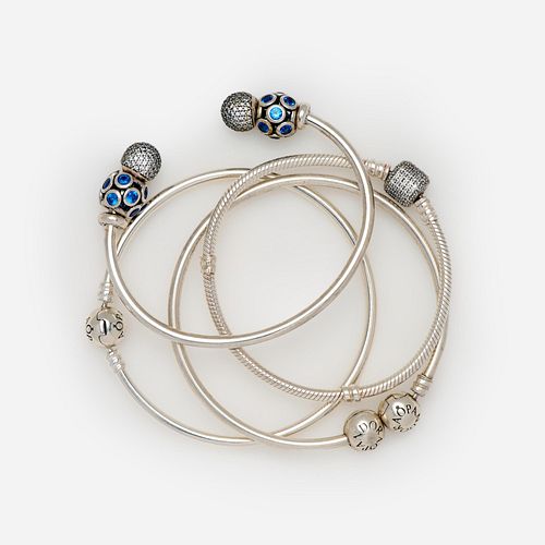 SET OF 4 STERLING PANDORA