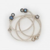SET OF 4 STERLING PANDORA BRAC