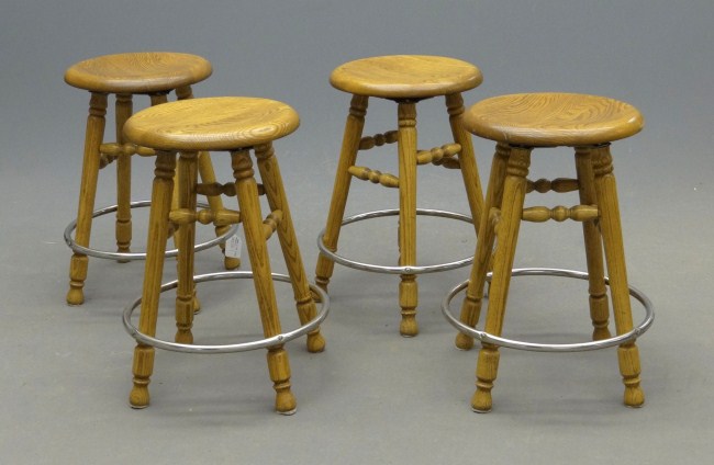 Set of (4) swivel stools. 25'' Ht.