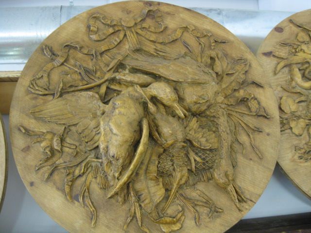 Set of 4 Wooden Plaques applied