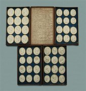 Set of 48 porcelain medallions