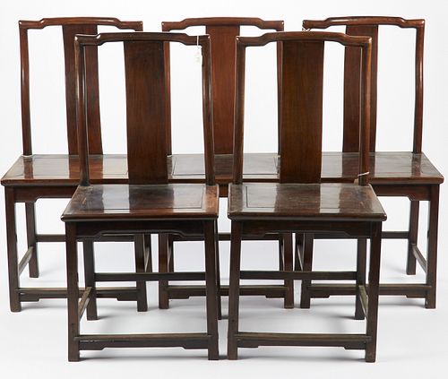 SET OF 5 CHINESE WOODEN