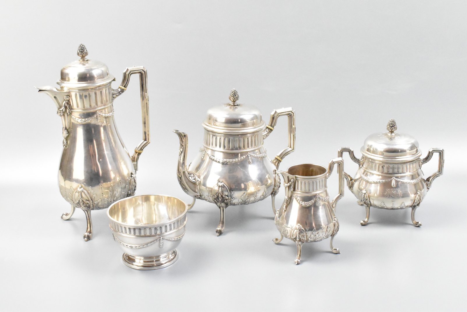 SET OF 5 FRENCH STERLING SILVER