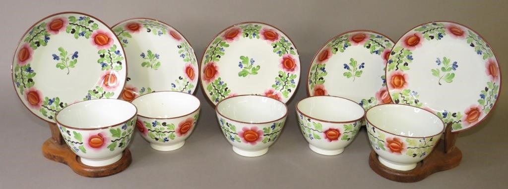 SET OF 5 PEARLWARE HANDLELESS