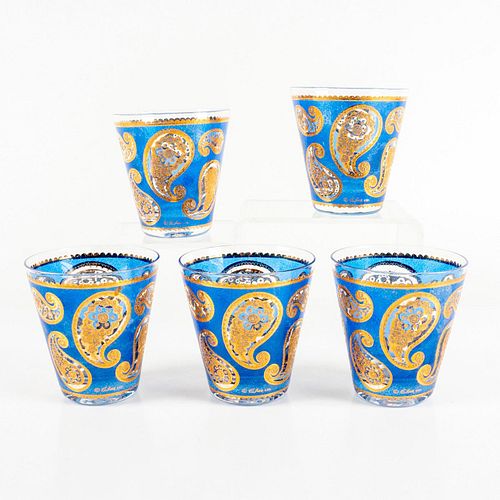 SET OF 5 VINTAGE CULVER BLUE AND