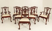 SET OF 6 & 2 IRISH CHIPPENDALE