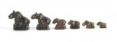 SET OF (6) ANTIQUE FIGURAL ELE