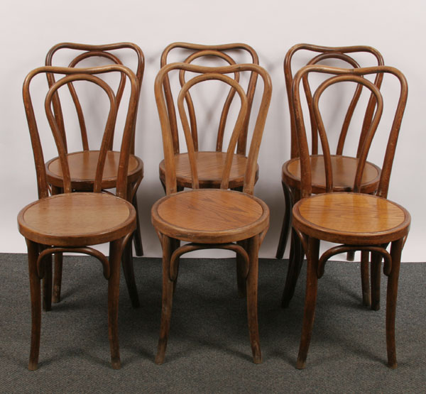 Set of 6 bentwood ice cream