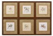 SET OF 6 CAROUSEL ANIMAL PRINT