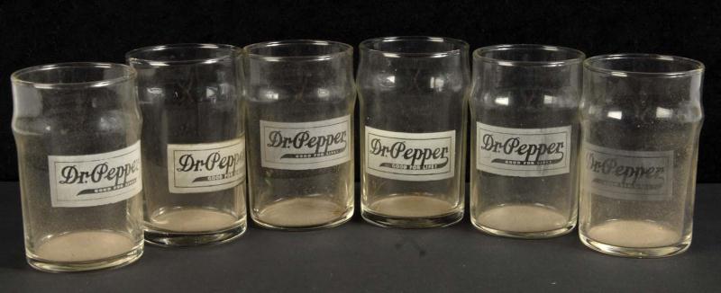 Set of 6: Dr. Pepper Etched