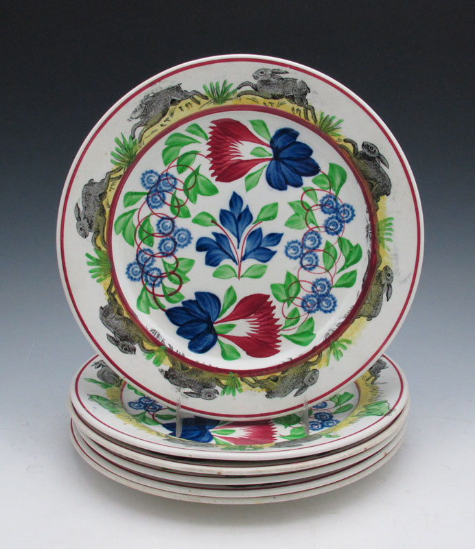 SET OF 6 EARLY 1900'S SPATTERWARE