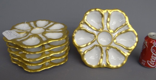 Set of 6 early French oyster