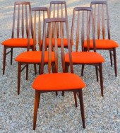 SET OF 6 EVA DINING CHAIRS BY
