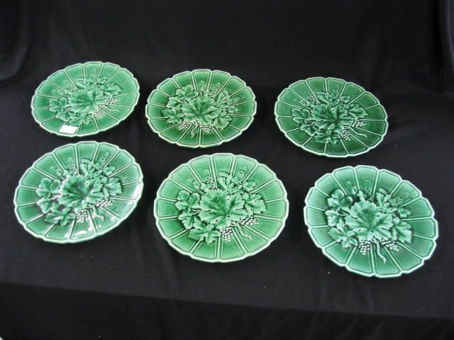 Set of 6 French Majolica Pottery