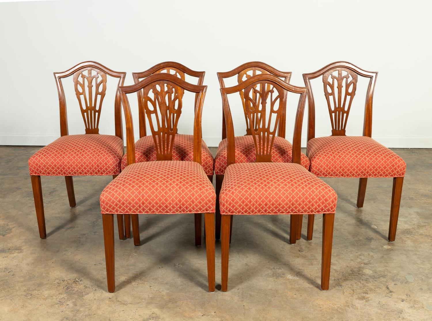 SET OF 6, HEPPLEWHITE STYLE