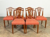 SET OF 6, HEPPLEWHITE STYLE DI