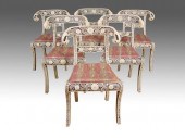 SET OF 6 INLAID ANGLO-INDIAN R