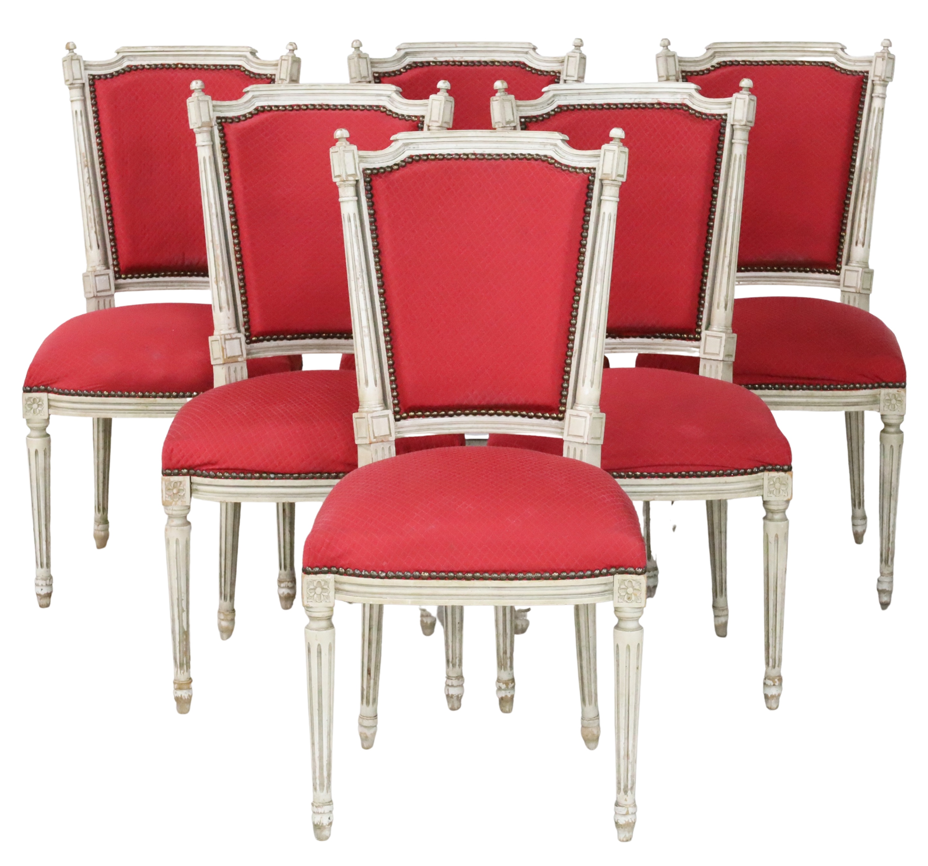 SET OF 6 LOUIS XVI STYLE POLYCHROME