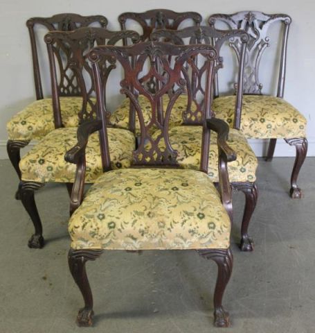 Set of 6 Mahogany Chippendale Style