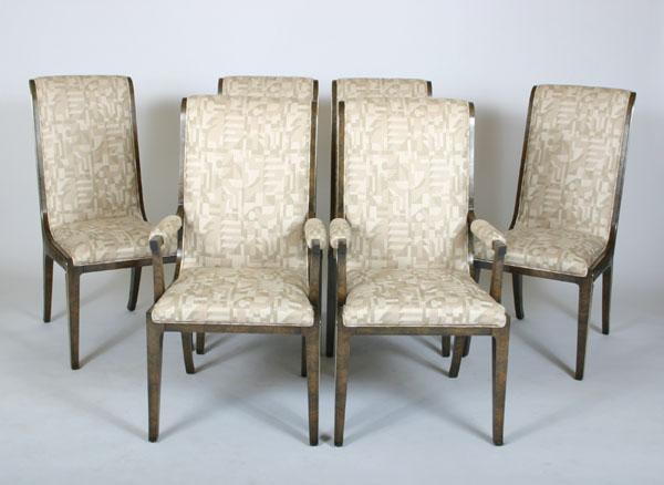 Set of 6 Mastercraft chairs;