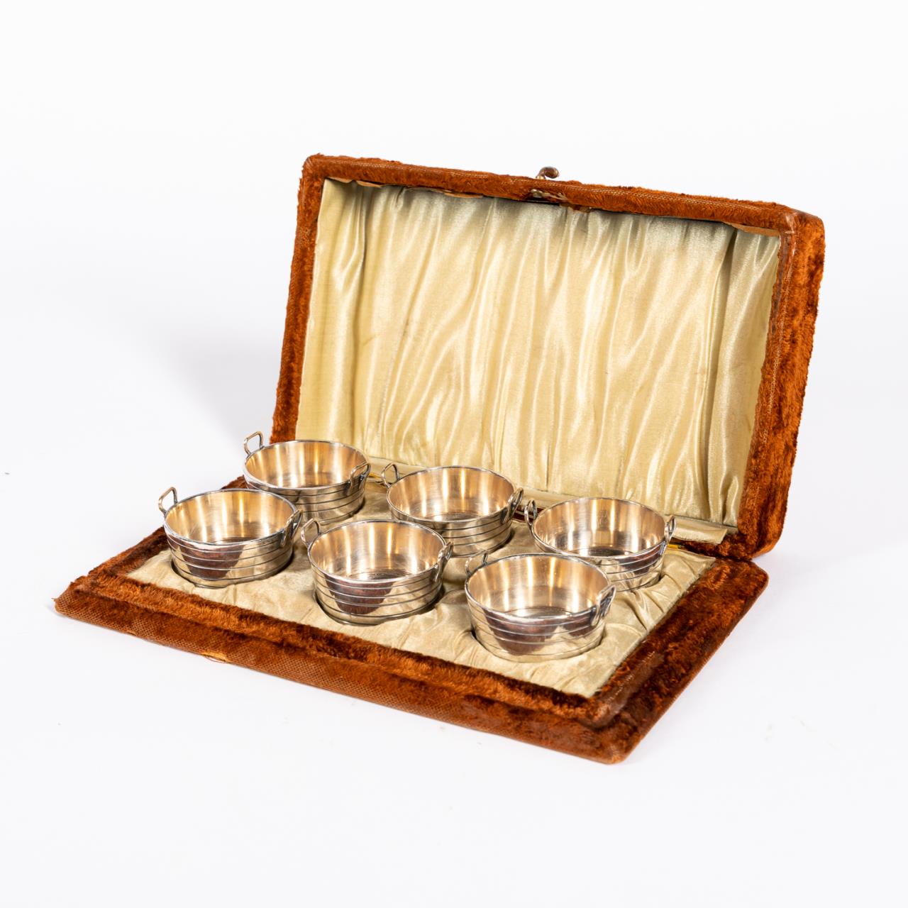 SET OF 6 ROGERS SILVERPLATE SALT
