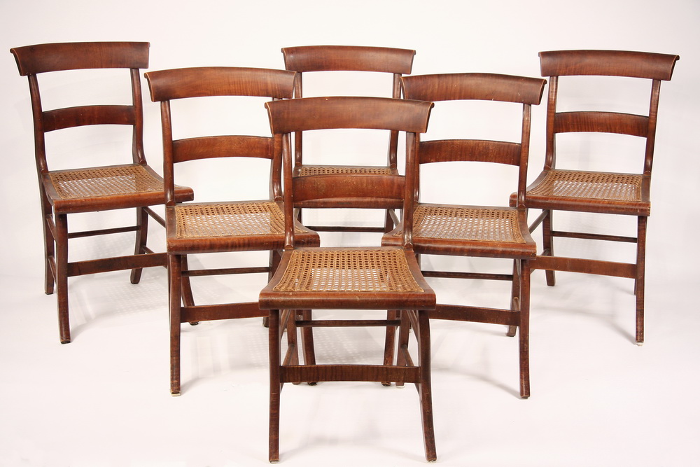 SET OF (6) SHERATON TIGER MAPLE