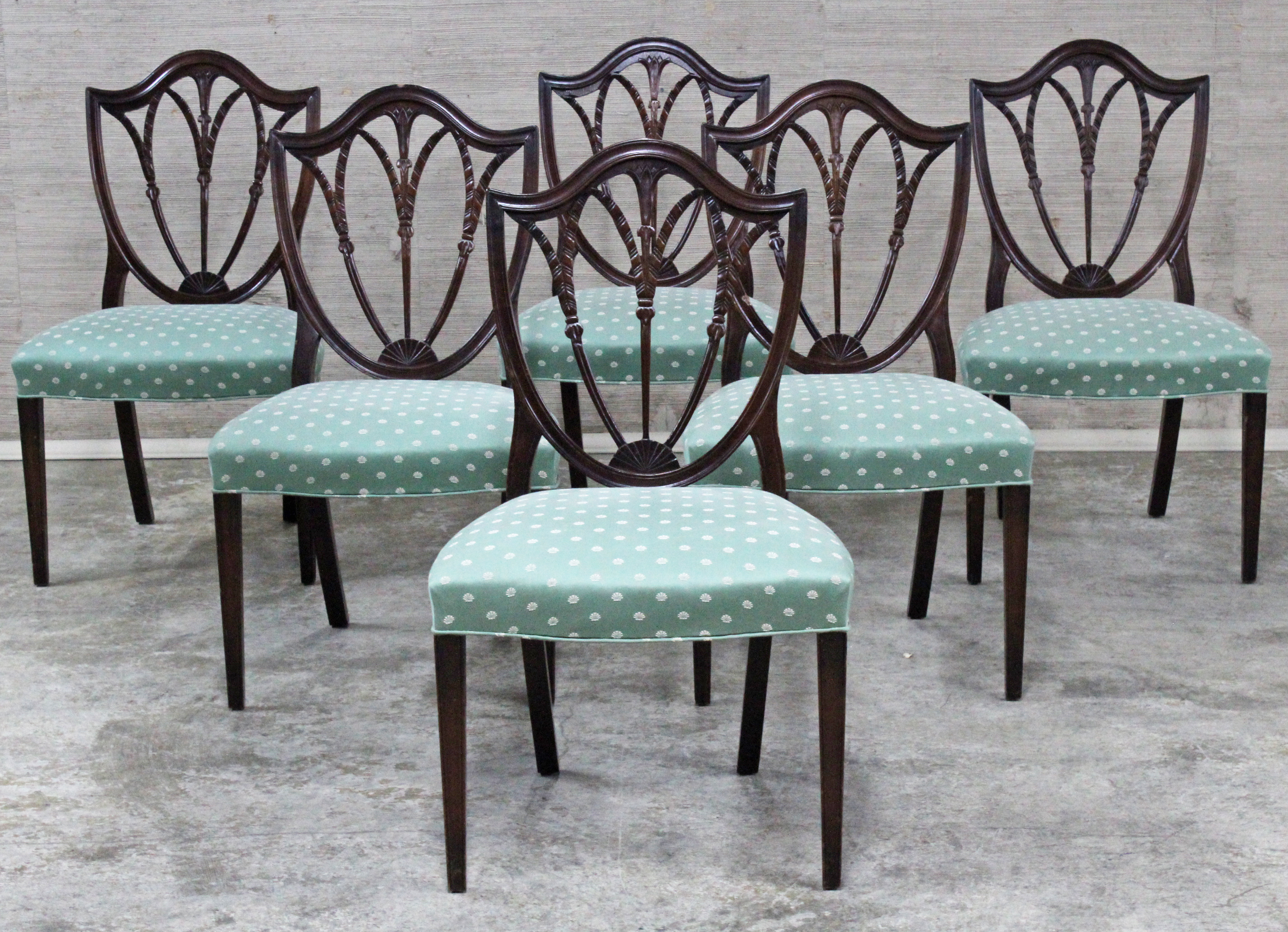SET OF 6 SHIELD BACK HEPPLEWHITE