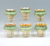 SET OF 6 SIGNED PULLED FEATHER