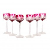 (SET OF 6) ST. LOUIS RUBY FLAS