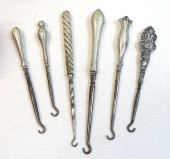 SET OF 6 STERLING ART NOUVEAU