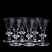 SET OF 6 STEUBEN GLASS CORDIAL