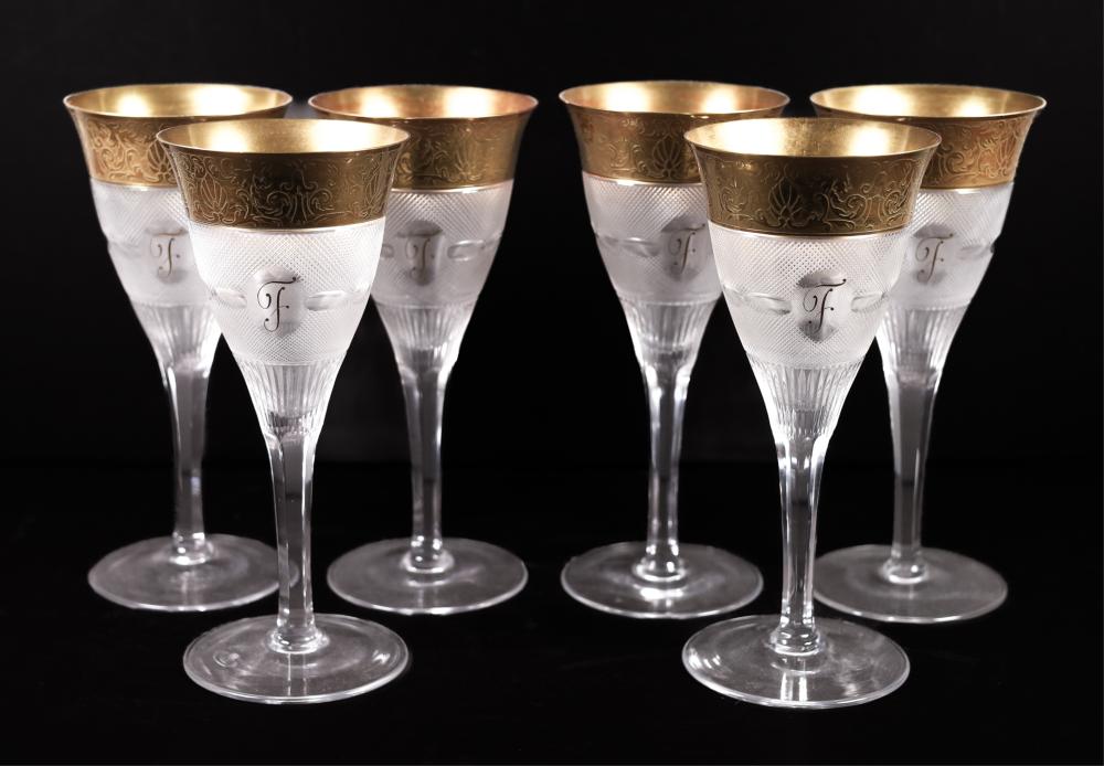 SET OF 6 VINTAGE MOSER SPLENDID