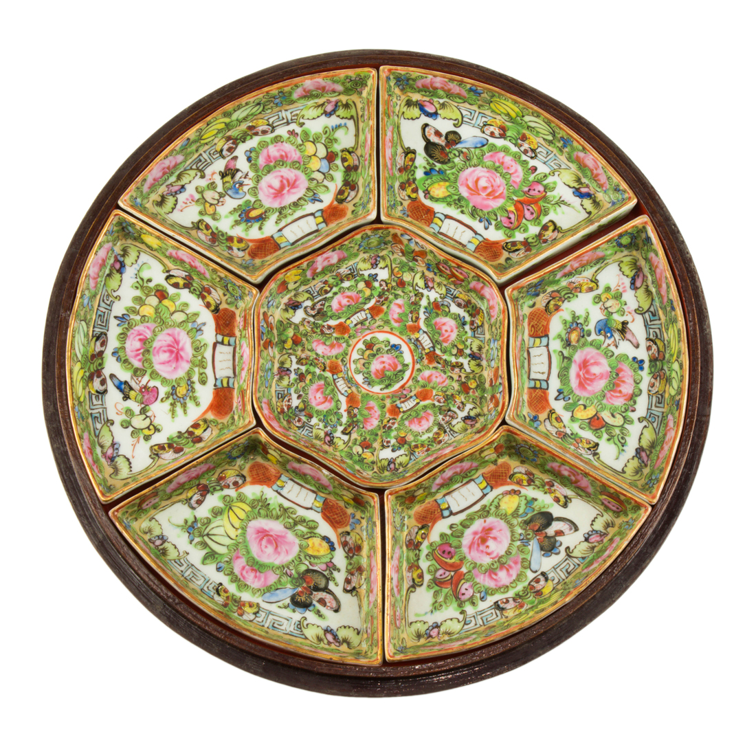 (SET OF 7) CHINESE CANTON ROSE