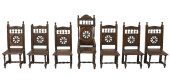 SET OF 7 HAND CARVED BRITTANY