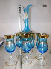 (SET OF 7) MOSER STYLE BOHEMIA