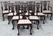 SET OF 8 & 2 CHIPPENDALE STYLE