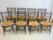 SET OF 8 ANTIQUE SHERATON RUSH