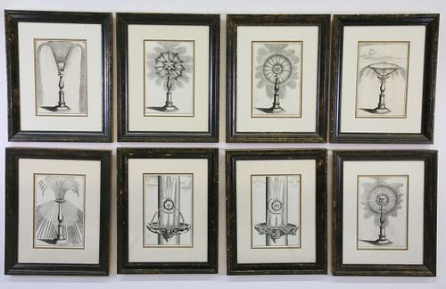 SET OF 8 BOCKLERN'S ENGRAVINGS OF