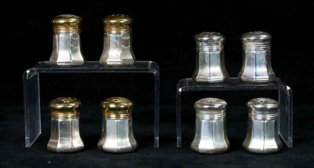 SET OF 8 CARTIER STERLING SALT &