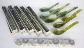 SET OF 8 CHINESE JADEITE SOUP