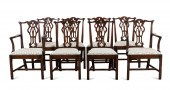 SET OF 8 CHIPPENDALE STYLE WAL