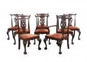 SET OF 8 CHIPPENDALE STYLE MAH