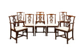 SET OF 8 CHIPPENDALE STYLE MAH