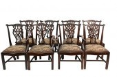 SET OF 8 CUSTOM MAHOGANY CHIPP