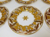 SET OF 8 CZECH BOHEMIAN GILT I