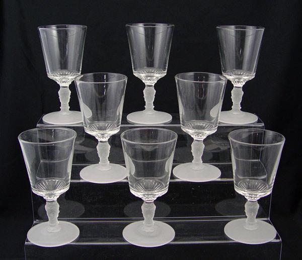 SET OF 8 DUNCAN EAPG ''THREE FACE''