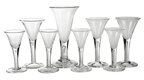 SET OF 8 HAND BLOWN GEORGIAN