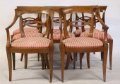 SET OF 8 ITALIAN FRUITWOOD DIN