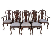 SET OF 8 QUEEN ANNE STYLE CHAI
