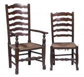 SET OF (8) RUSH SEAT ENGLISH D